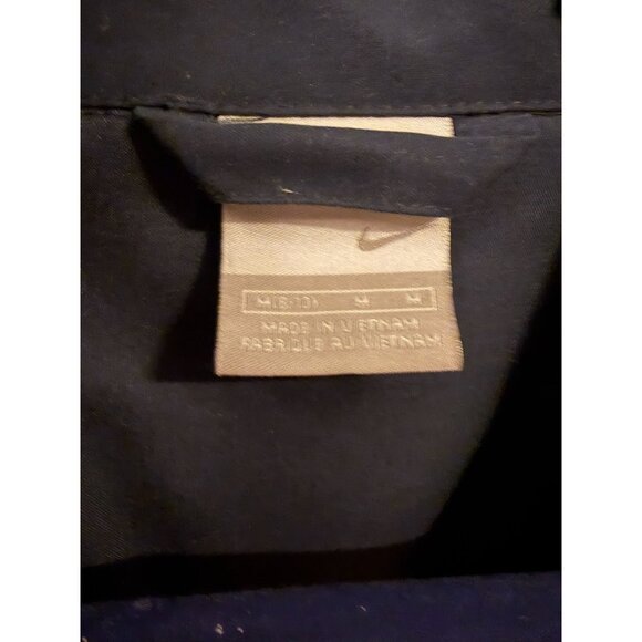 NIKE WOMENS NAVY BLUE WHITE TRACK FULL ZIP JACKET SZ MEDIUM M - Picture 2 of 4